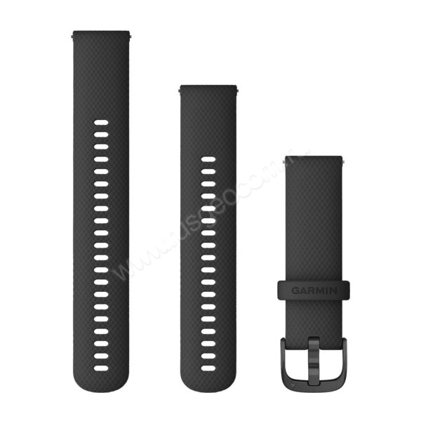 Ремешок сменный Garmin Quick Release 22 мм (силиконовый) черный с черной застежкой
