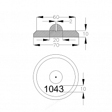 Размеры геодезической марки, привариваемой к трубе