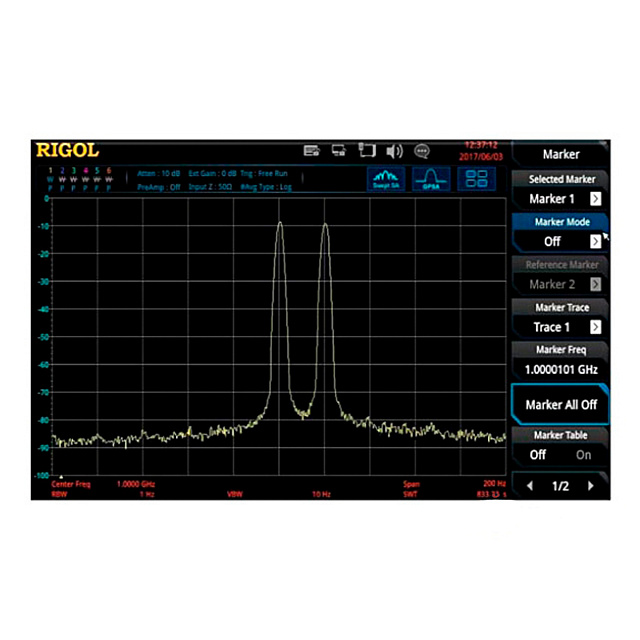 Опция полосы RBW от 1 Гц до 10 МГц RSA3000-BW1