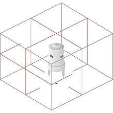 NEDO X-Liner4 с калибровкой - лазерный нивелир