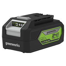 Greenworks G24AB 24V (145 км/ч) с АКБ 4 Ач + ЗУ 2А двойное - воздуходувка аккумуляторная